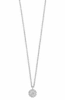 Bony Levy 18K White Gold Diamond Circle Pendant Necklace - 0.12 ctw