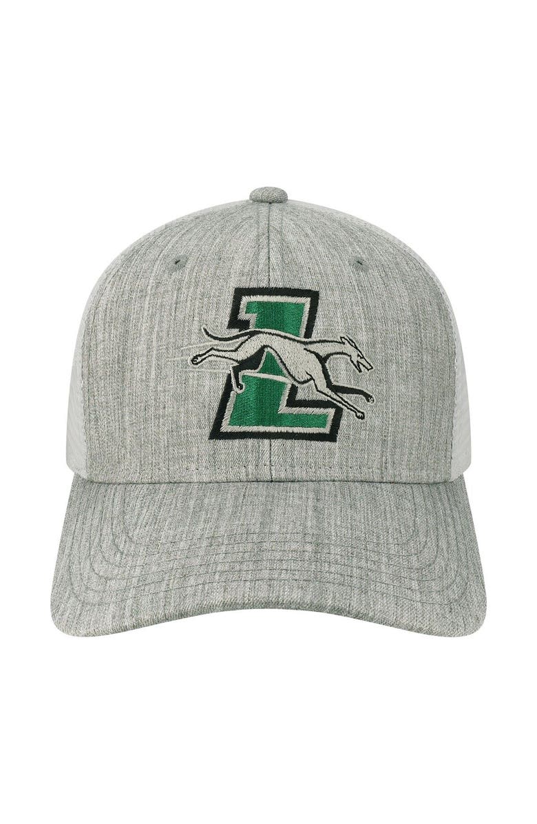 LEGACY ATHLETIC Men's Legacy Athletic Heather Gray/White Loyola Greyhounds The Champ Trucker Snapback Hat, Alternate, color, 
