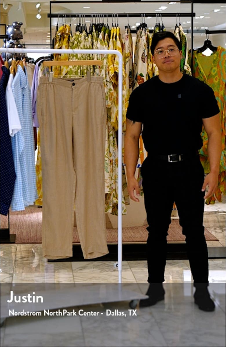 Button Front Linen Pants, sales video thumbnail