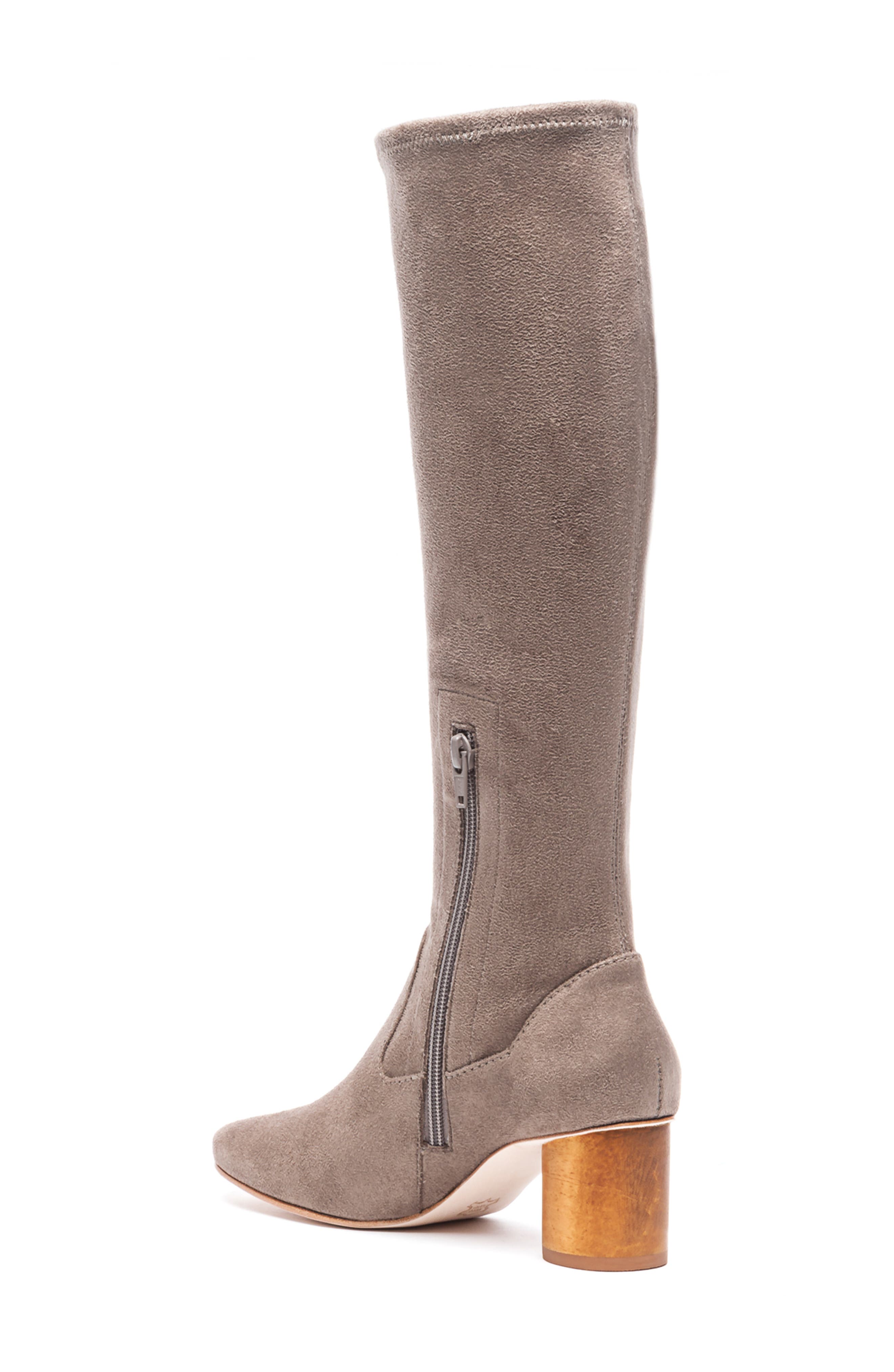 Bernardo Knee High Boot, Alternate, color, TAUPE LEATHER
