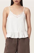 AllSaints Georgia Lace Trim Peplum Camisole