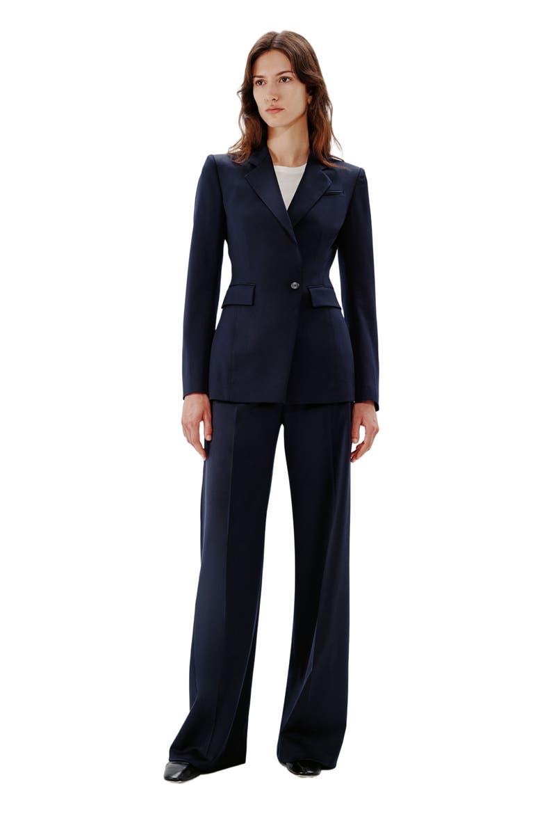 WIDE LEG SUIT PANT, Alternate, color, NAVY