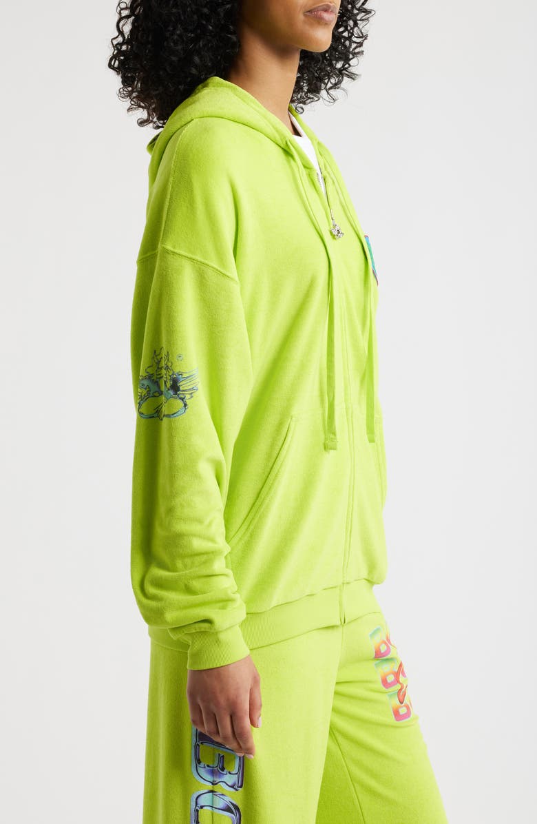 BOYS LIE Gotta Jet Harley Zip Hoodie, Alternate, color, Green