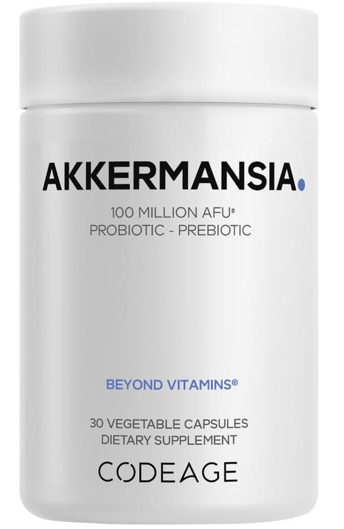 Codeage Akkermansia, 100 Million AFU Synbiotic Supplement, Probiotic & Chicory Root Prebiotic in White  product