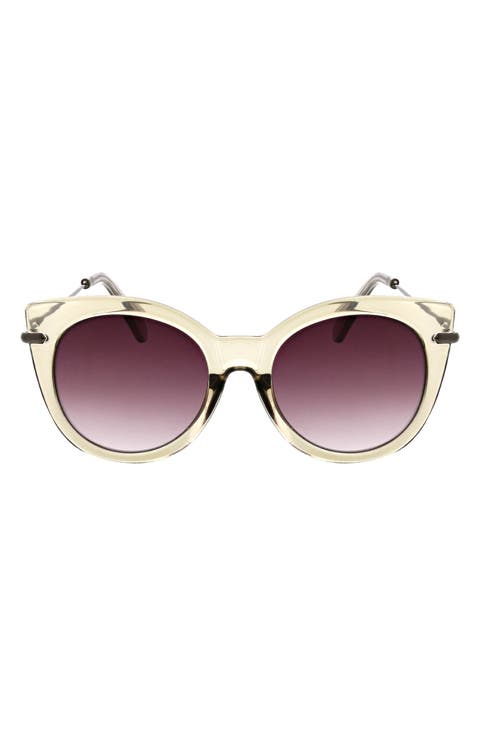 53mm Round Cat Eye Sunglasses