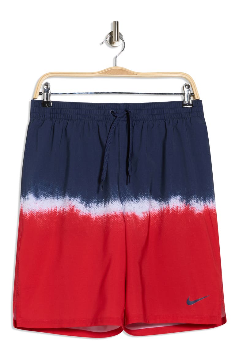 9-Inch Volley Swim Shorts, Alternate, color, BLUE/ RED