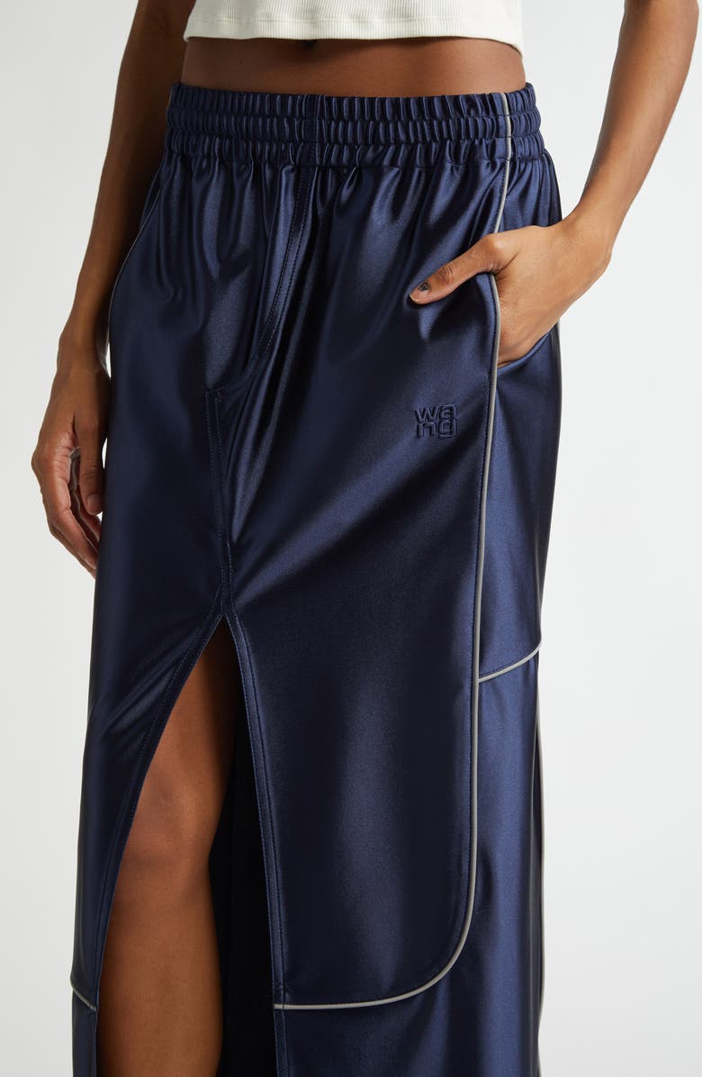 Alexander Wang Deconstructed Satin Faille Jersey Tube Skirt, Alternate, color, 