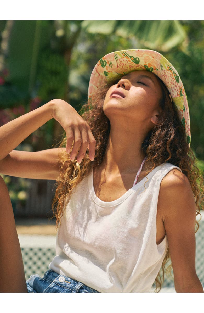 Lost Pattern "Le Jardin" Reversible Sun Hat, Alternate, color, Green