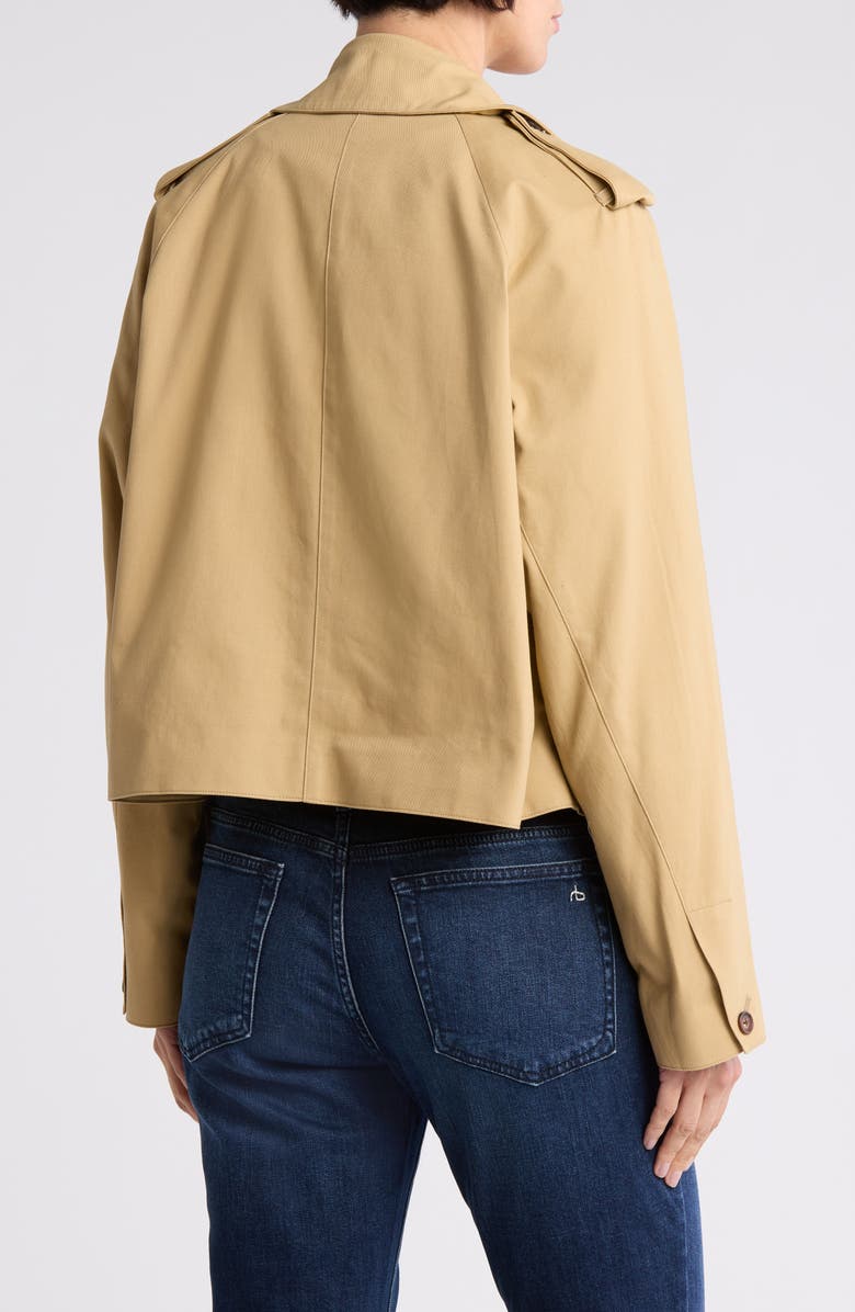 rag & bone Talia Crop Trench Jacket, Alternate, color, Khaki