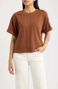 CITY BLUES Brie Boxy Short Sleeve Sweatshirt