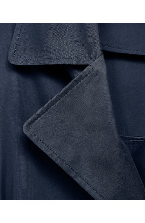 Mango Teen Classic Belted Trench Coat In Blue