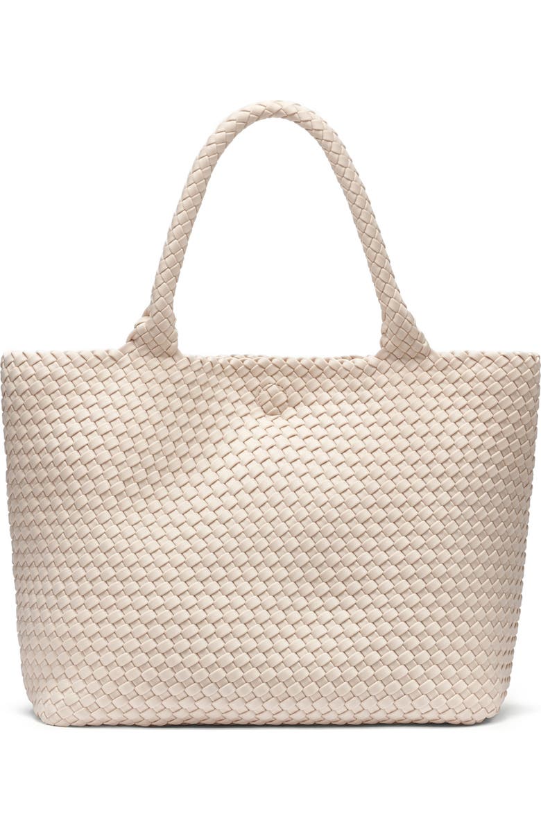 DKNY Large Giselle Woven Nylon Tote, Main, color, Light Taupe