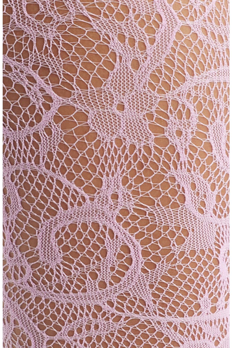 Rosa Floral Lace Tights, Alternate, color, PINK