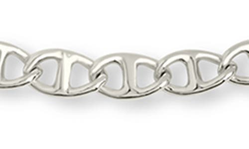 Sterling Forever Karina Mariner Chain Anklet In Metallic