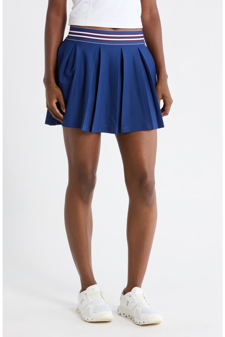 Performance Pleated Piqué Tennis Skort, Main, color, F9F METHYLENE