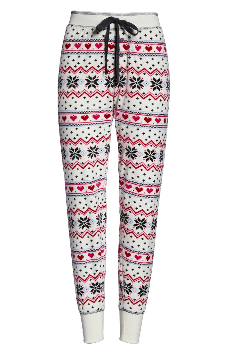 PJ Salvage Oh My Velour Pajama Pants, Alternate, color, 