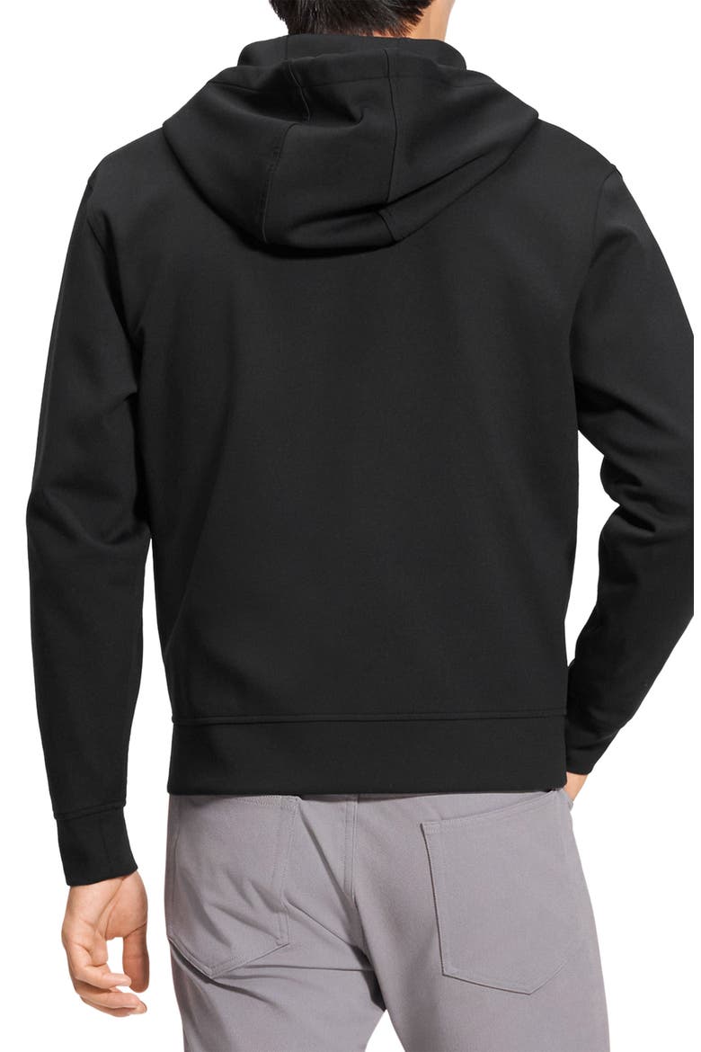 Fleece Zip Hoodie, Alternate, color, BLACK