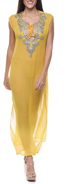 RANEES Embellished Sheer Cover-Up Dress