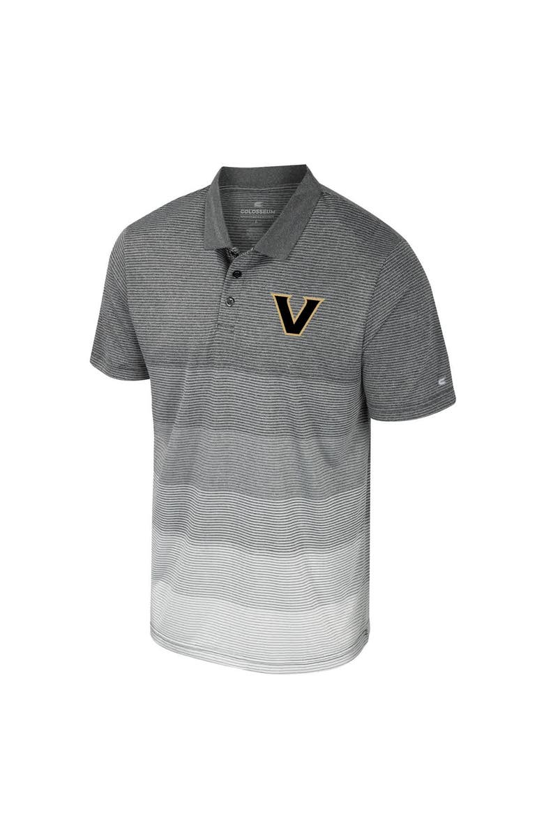 COLOSSEUM Men's Colosseum Gray Vanderbilt Commodores Striped Mesh Polo, Alternate, color, Gray