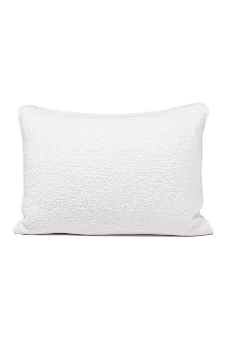 Cascade Matelassé Organic Cotton Sham, Main, color, ALPINE WHITE