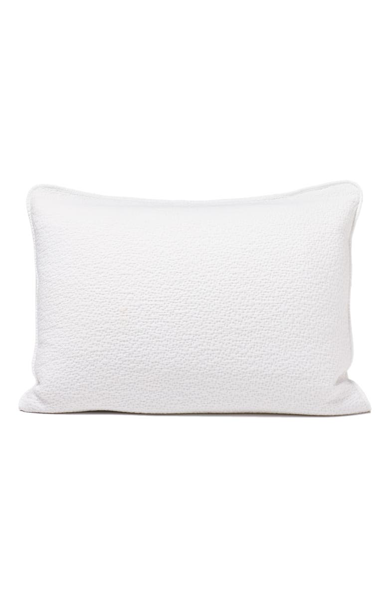 Coyuchi Cascade Matelassé Organic Cotton Sham, Main, color, Alpine White