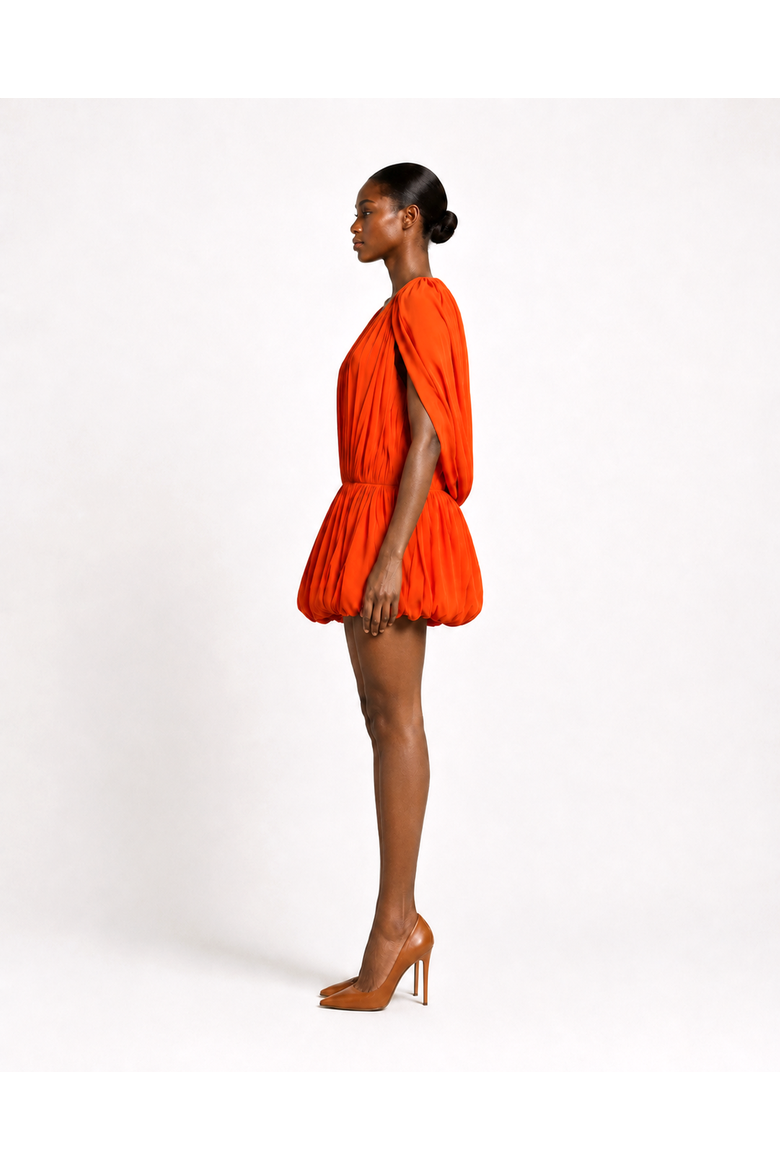 Persica Dress, Alternate, color, Tangerine
