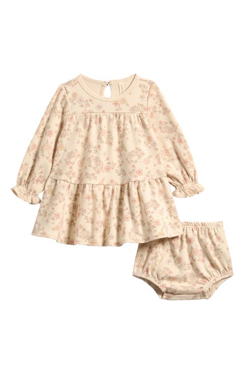Kids' Tiered Organic Cotton Jersey Dress & Bloomers Set
