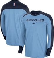 Nike Men's Nike Light Blue Memphis Grizzlies 2024/25 Authentic Pre-Game Legend Long Sleeve Shooting Shirt