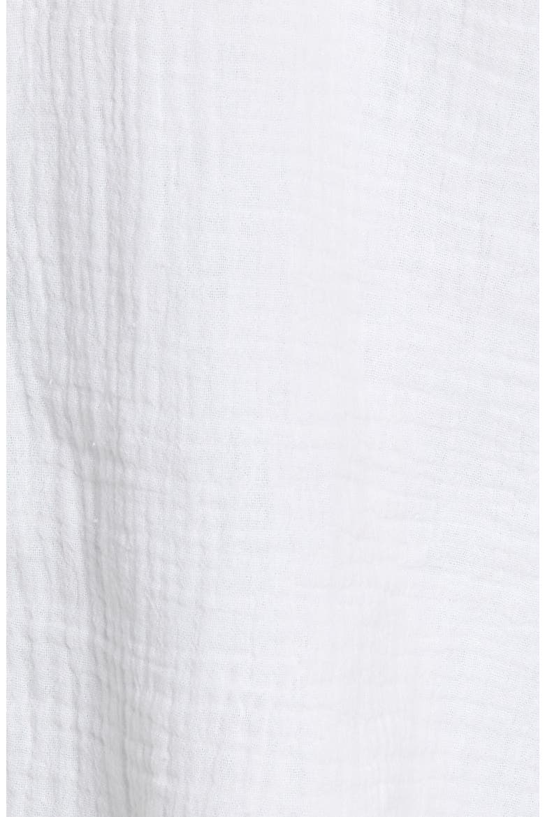 Cotton Gauze Button-Up Shirt, Alternate, color, WHITE
