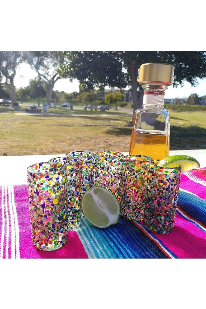 Confetti Rock Tequila Shot Glasses - Set of 6, Alternate, color, Confetti