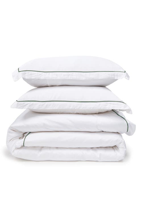 Pom Pom At Home Sheena Sateen Duvet & Shams Set In Green