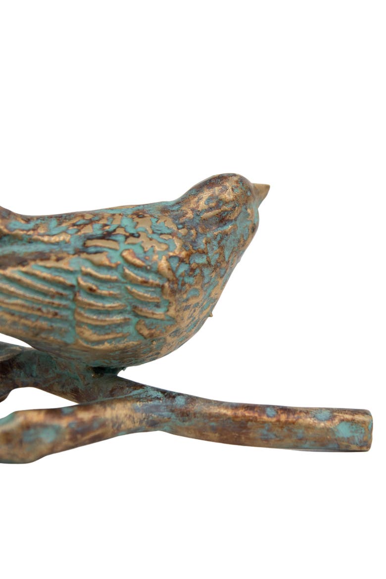 Abeline Cast Iron Antique Decorative Bird Figurine 5.5", Alternate, color, Blue