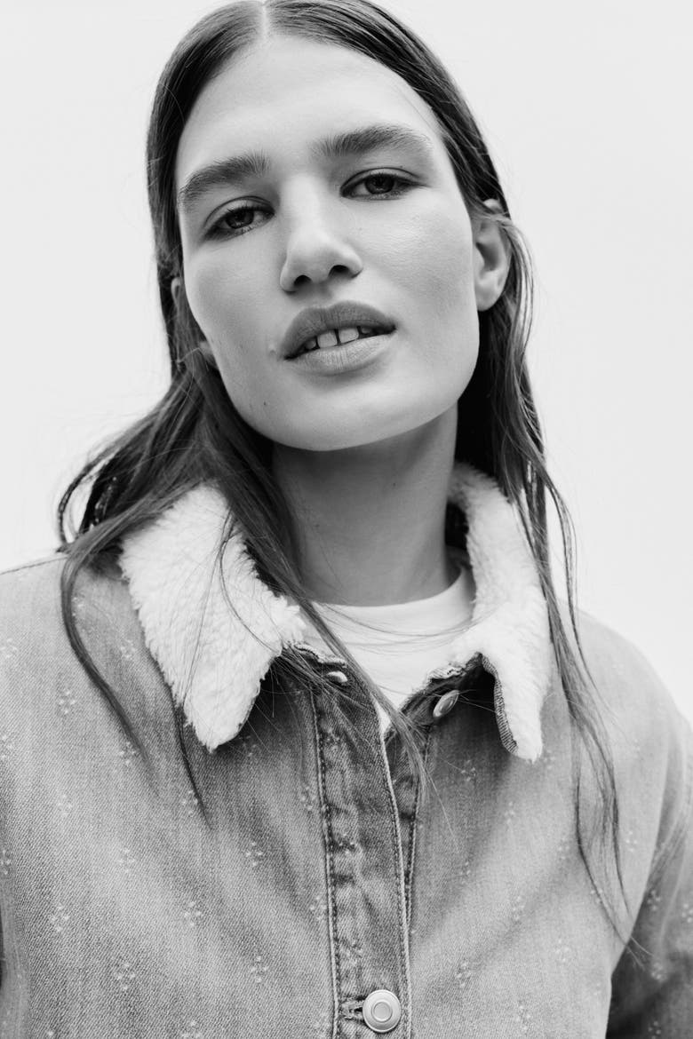 Collared Denim Jacket, Alternate, color, Denim blue