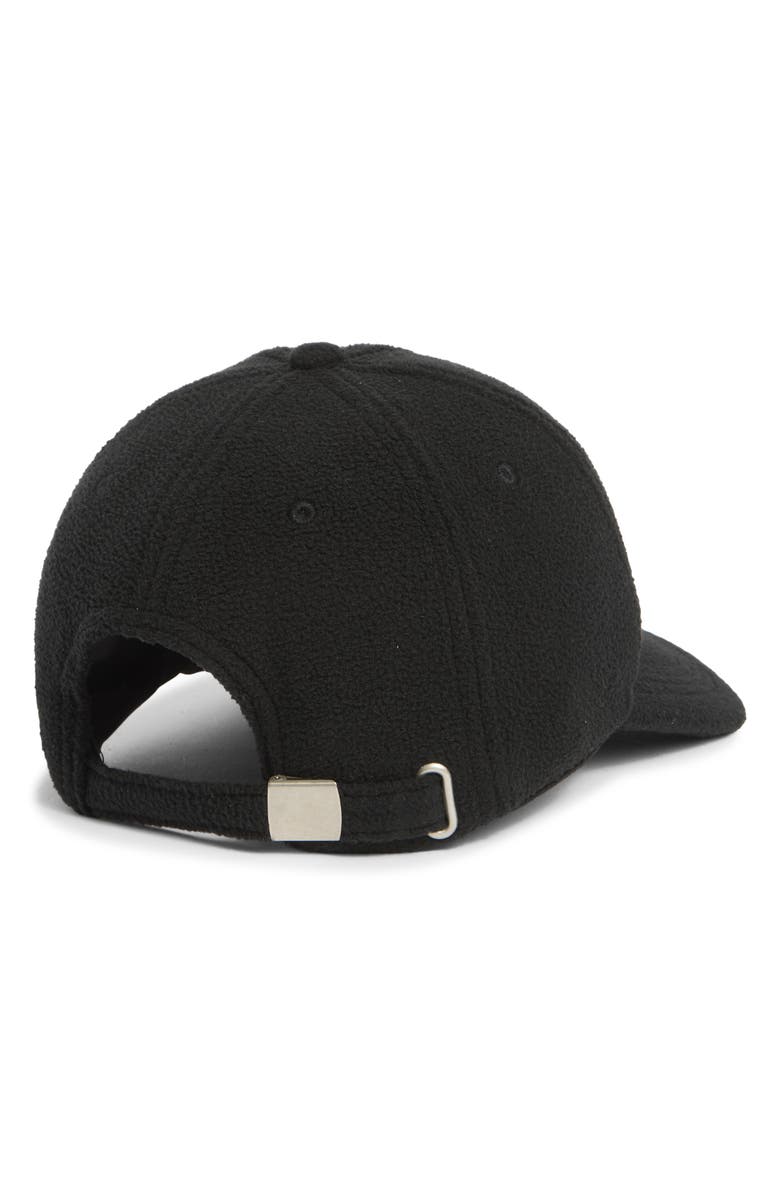 Zella Faux Shearling Baseball Hat, Alternate, color, Black