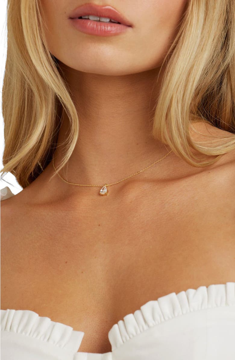 Untamed Petals Elizabeth Crystal Pendant, Alternate, color, Gold