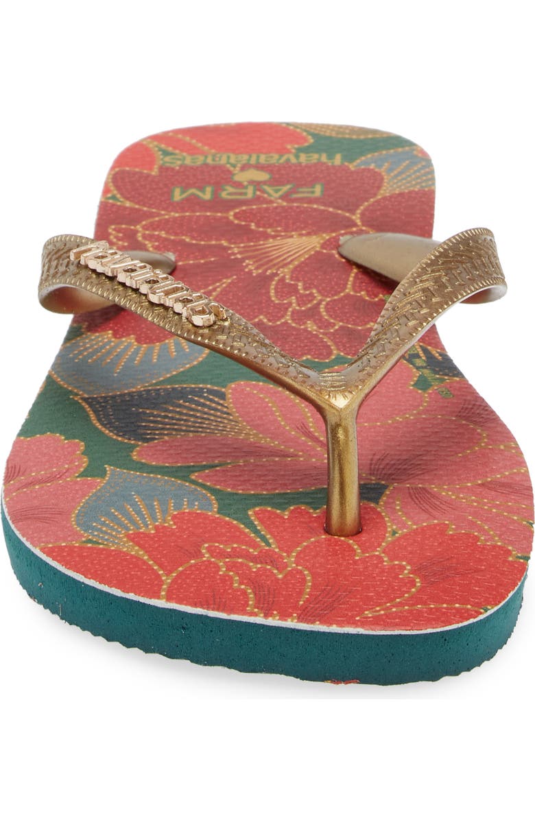 Havaianas x FARM Rio Chita Flip Flop, Alternate, color, Red