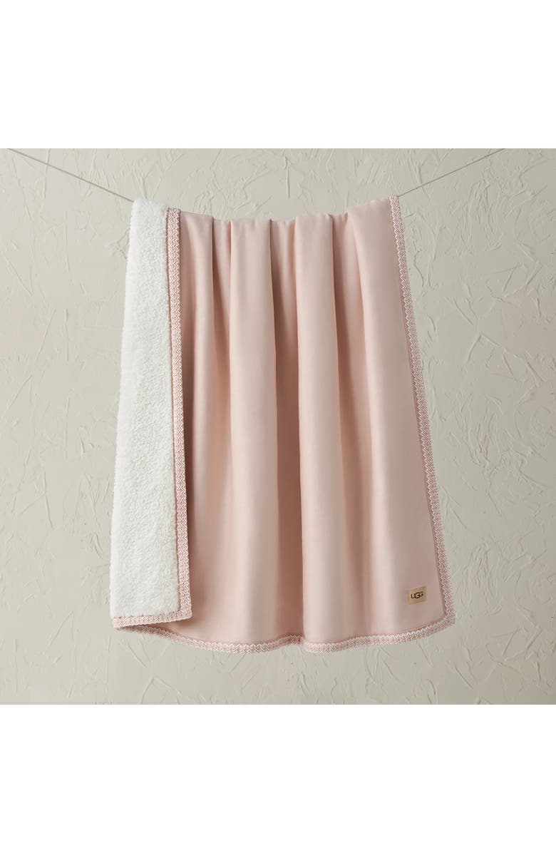 UGG<sup>®</sup> Kirkwood Braid Trim Throw Blanket, Alternate, color, Himalyan Salt