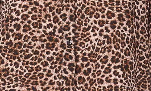 Vince Camuto V-neck Puff Sleeve Blouse In Brown