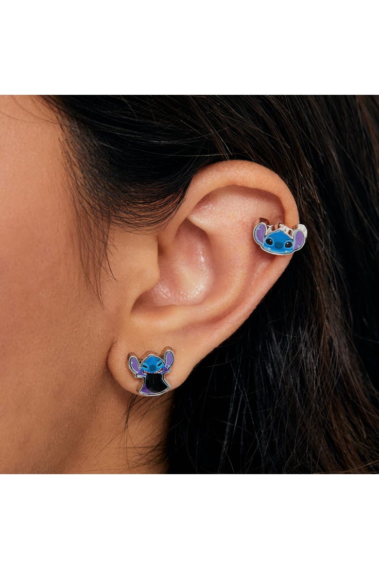 Lilo and Stitch Fashion Earring Set, 3 Pairs, Stud Earrings - Officially Licensed, Alternate, color, Blue