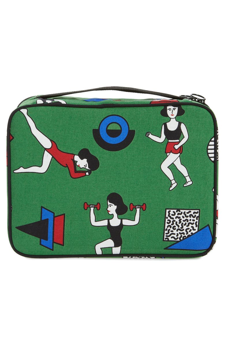 OOHLALA Beauty Multi Block Print Cosmetics Pouch, Alternate, color, 