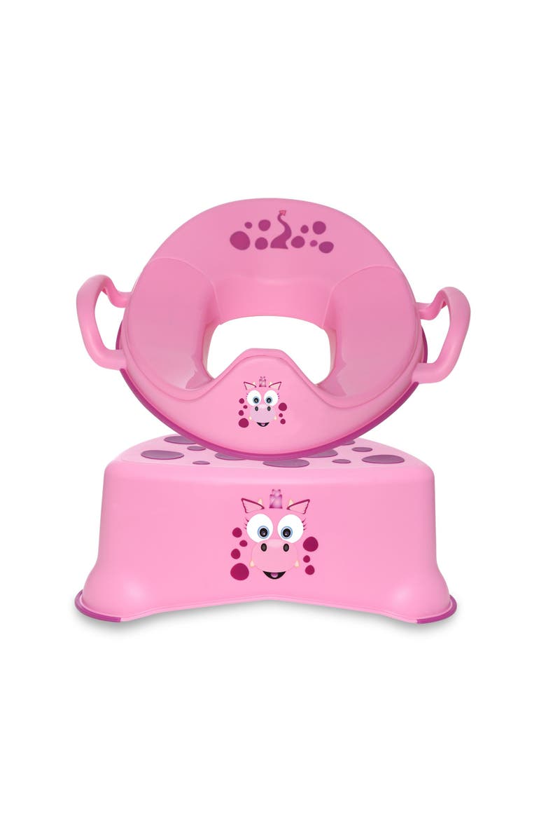 Seat & Stool Bundle, Main, color, Pink Dragon