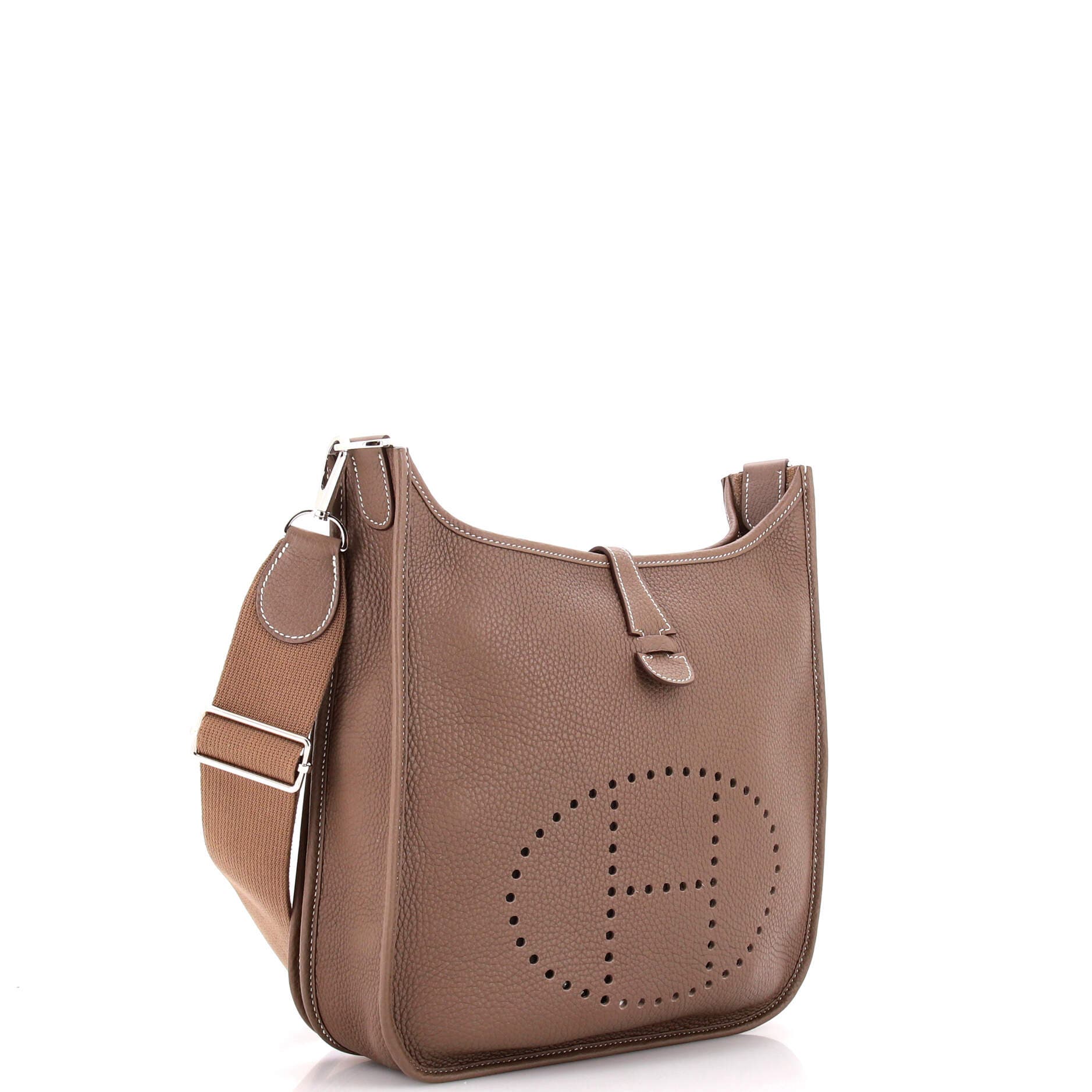 Pre-Owned Hermes Evelyne Bag Gen III Clemence PM, Alternate, color, Etoupe