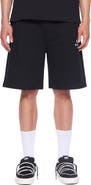 L/AB OFF-WHITE Diagonal Logo Cotton French Terry Sweat Shorts