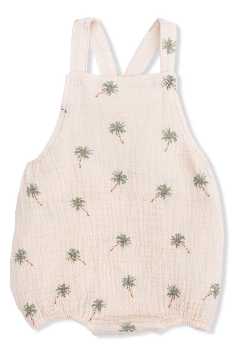 Angel Dear Palm Trees Organic Cotton Muslin Romper, Main, color,