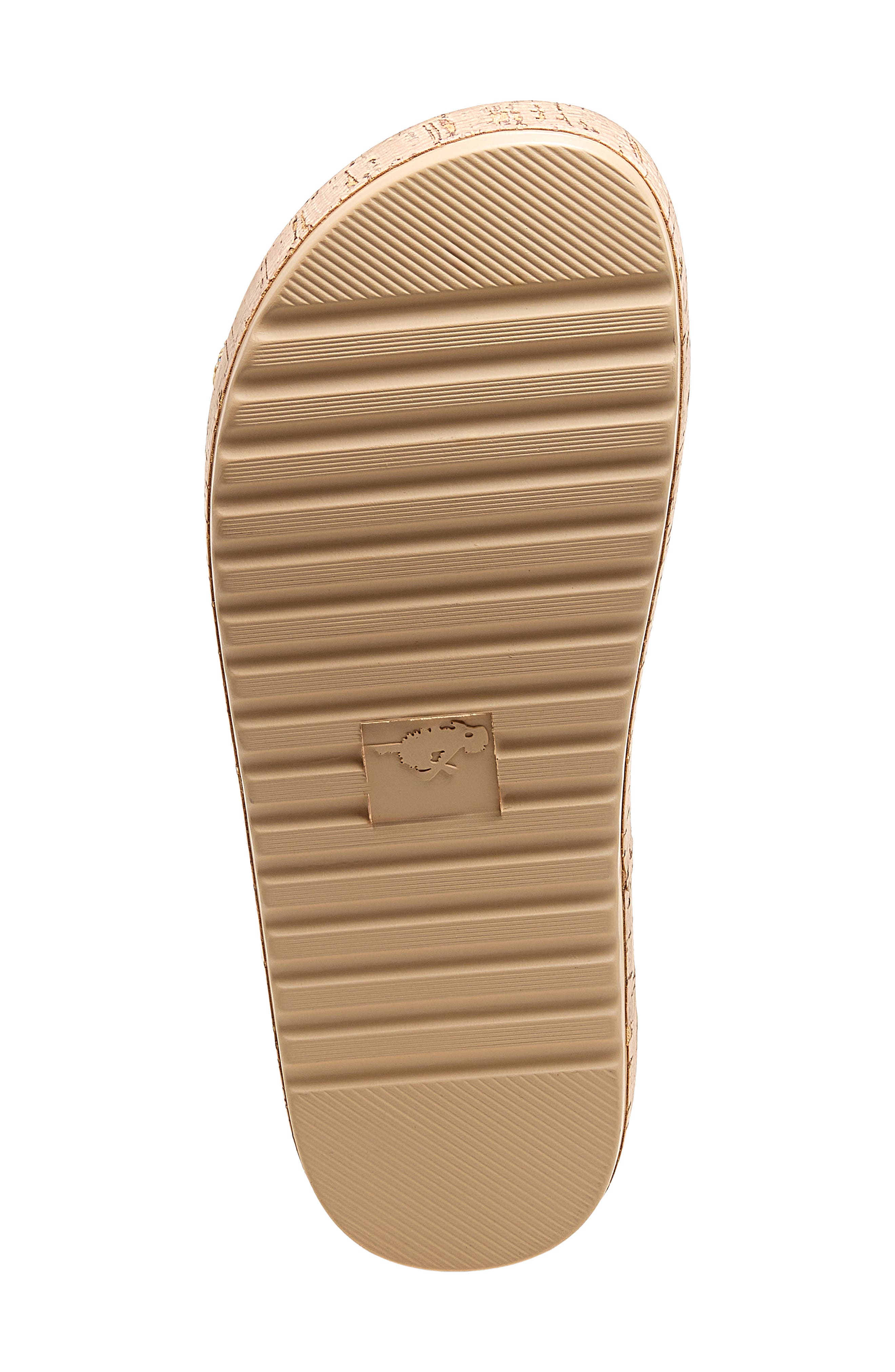Faye Platform Slide Sandal, Alternate, color, NATURAL MULTI