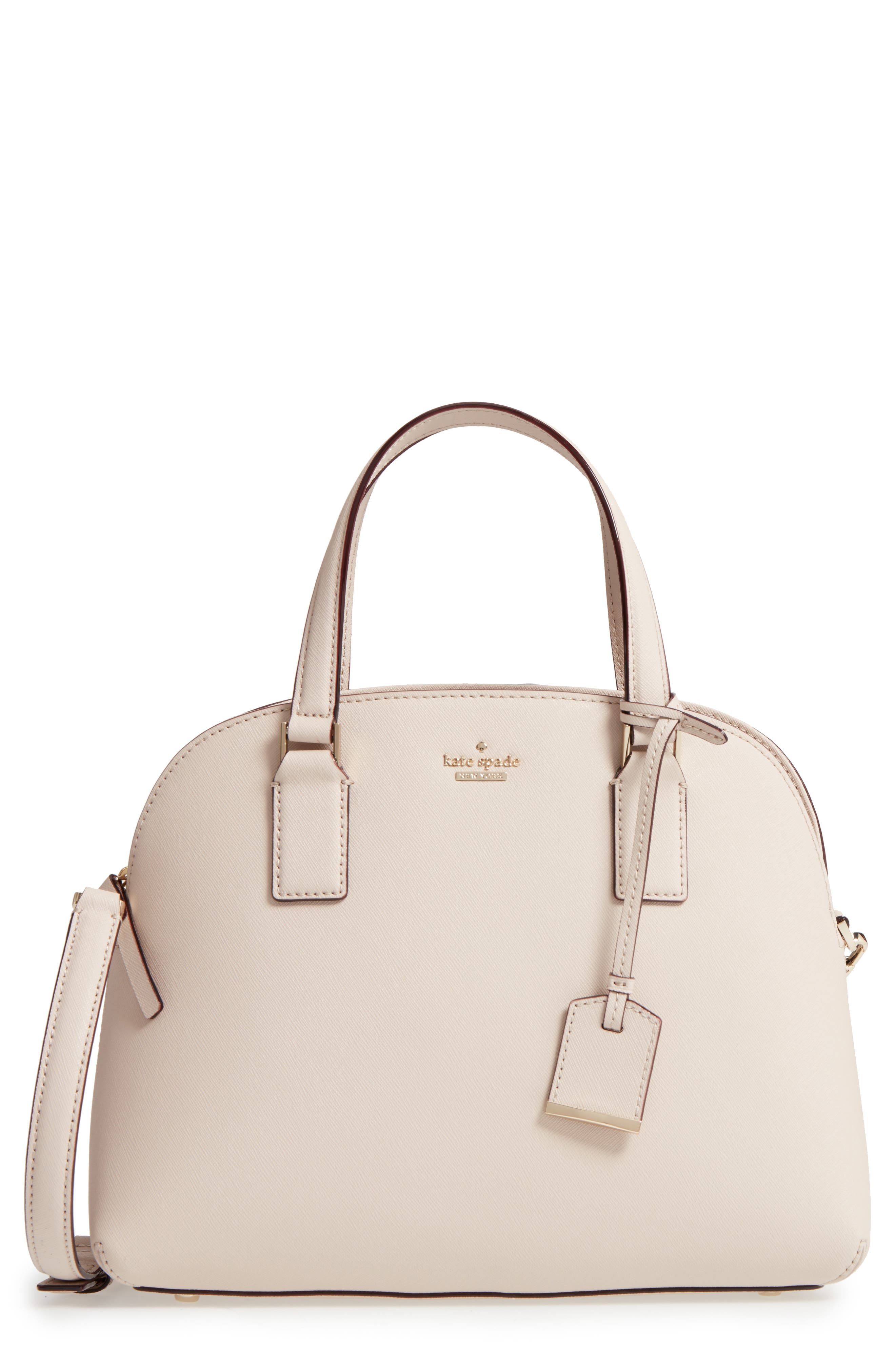 cameron street - lottie leather satchel, Main, color, TUSK