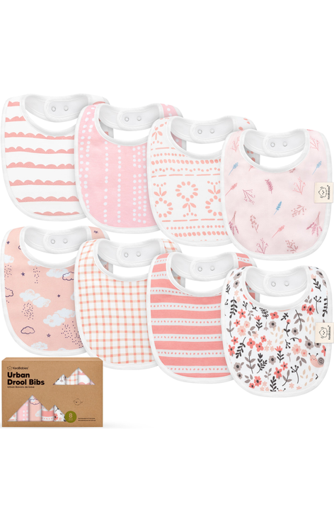 8-Pack Baby Drool Bibs