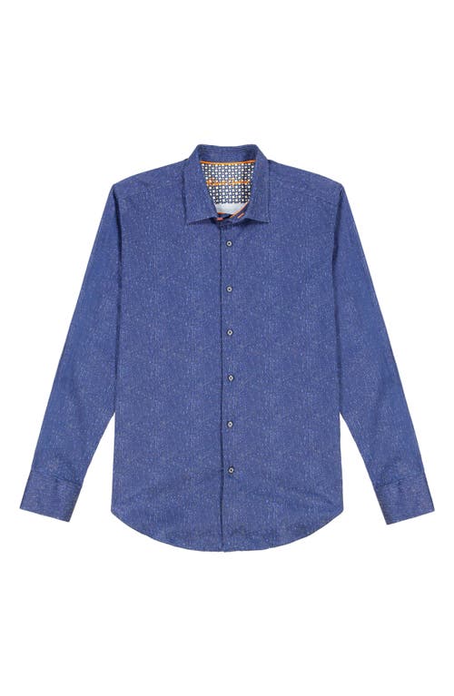 Robert Graham Berkley Long Sleeve Stretch Cotton Button-up Shirt In Blue