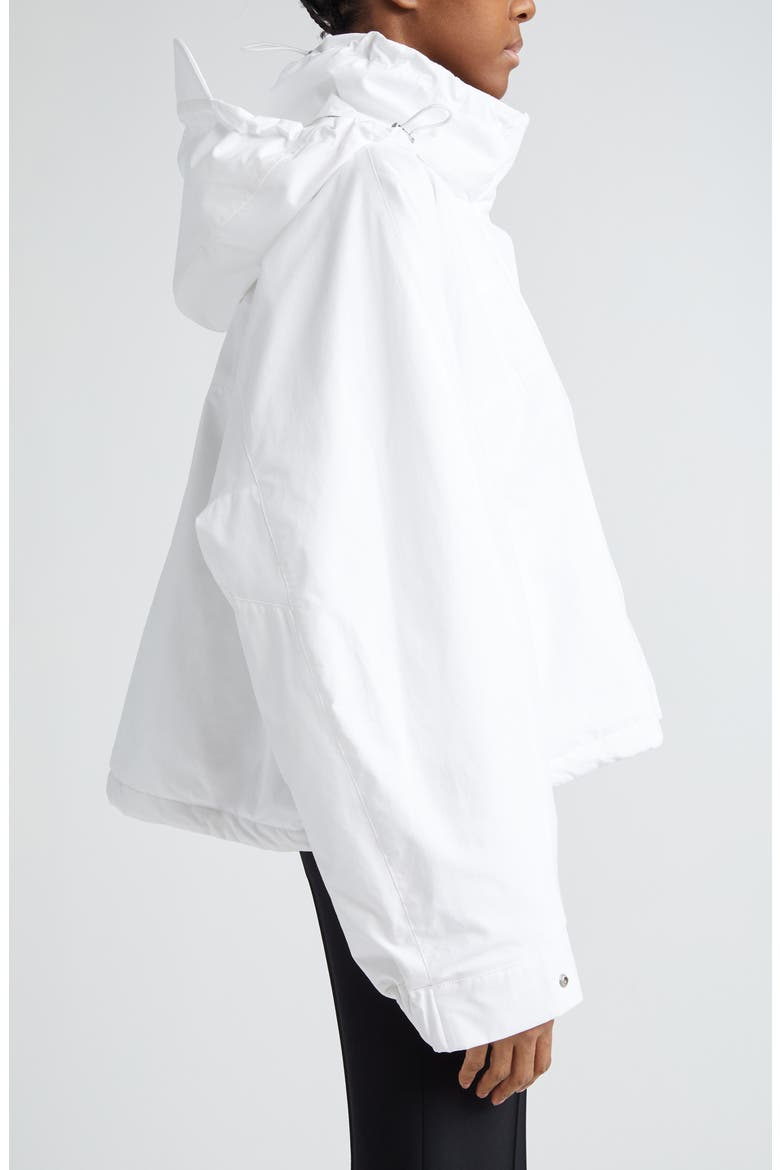 Hooded Oversize Cotton Crop Jacket, Alternate, color, 100 OPTIC WHITE