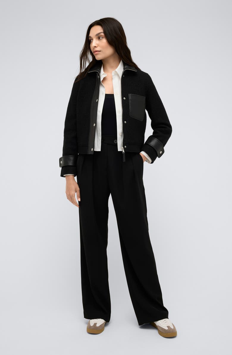 Kenneth Cole Wool Blend Crop Jacket, Alternate, color,